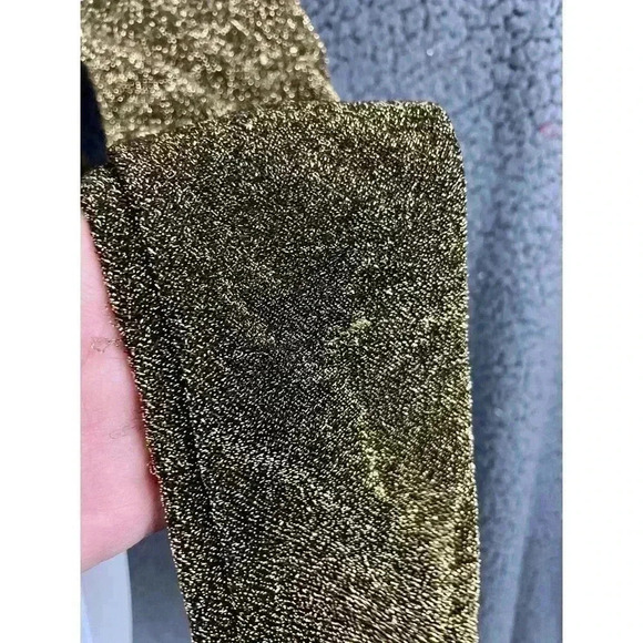 Sparkle Metallic Long Sleeve Top MEDIUM Wild Fable Women's Black Gold - Picture 7 of 9